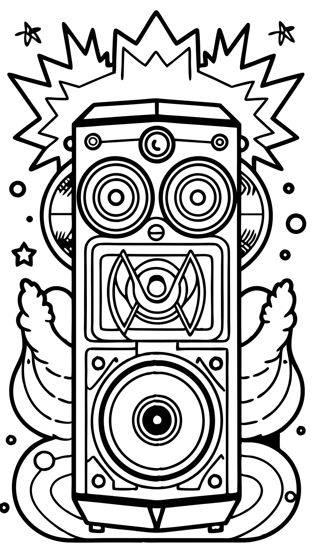 speaker titan coloring page